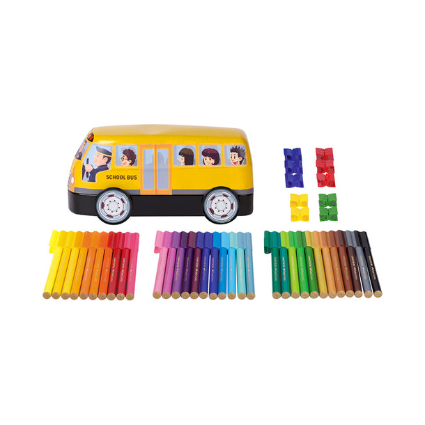 School Bus Connector Felt-tip Pens Set of 33