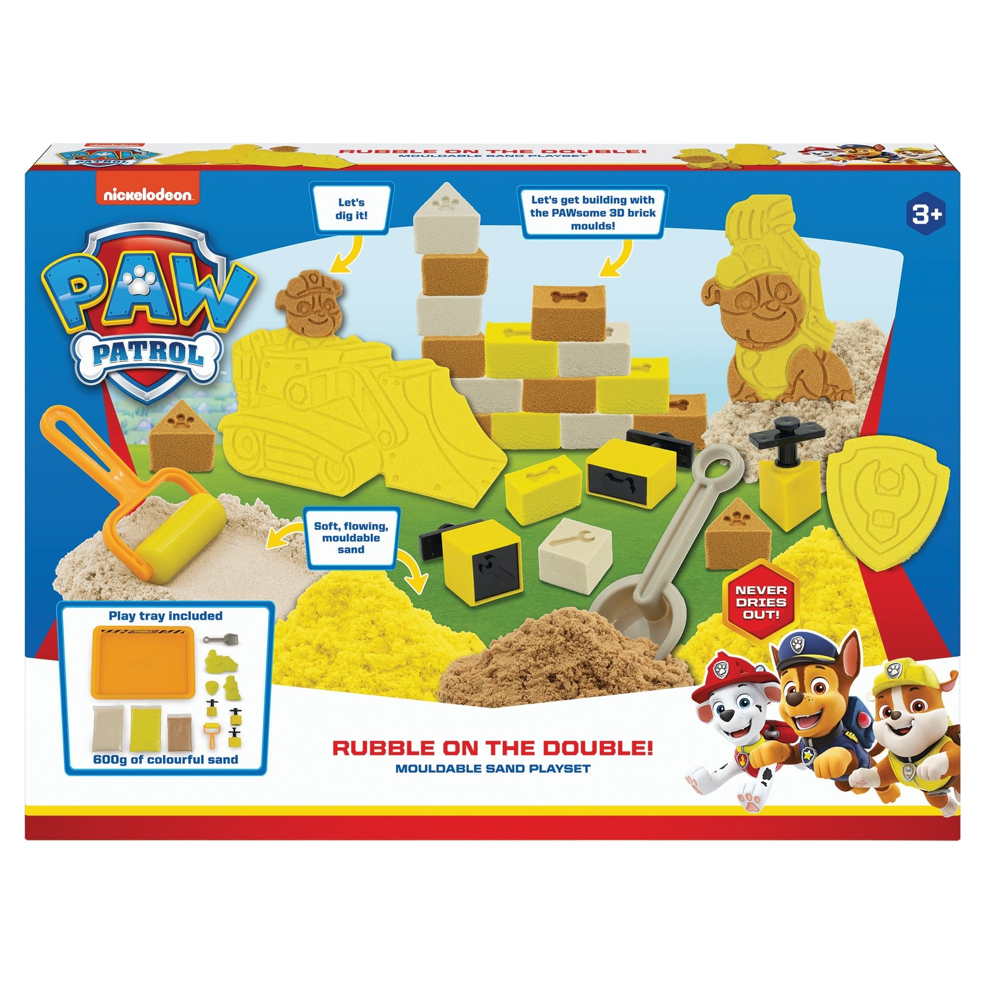 Paw Patrol Rubble On The Double Sand Set Mastermind Toys