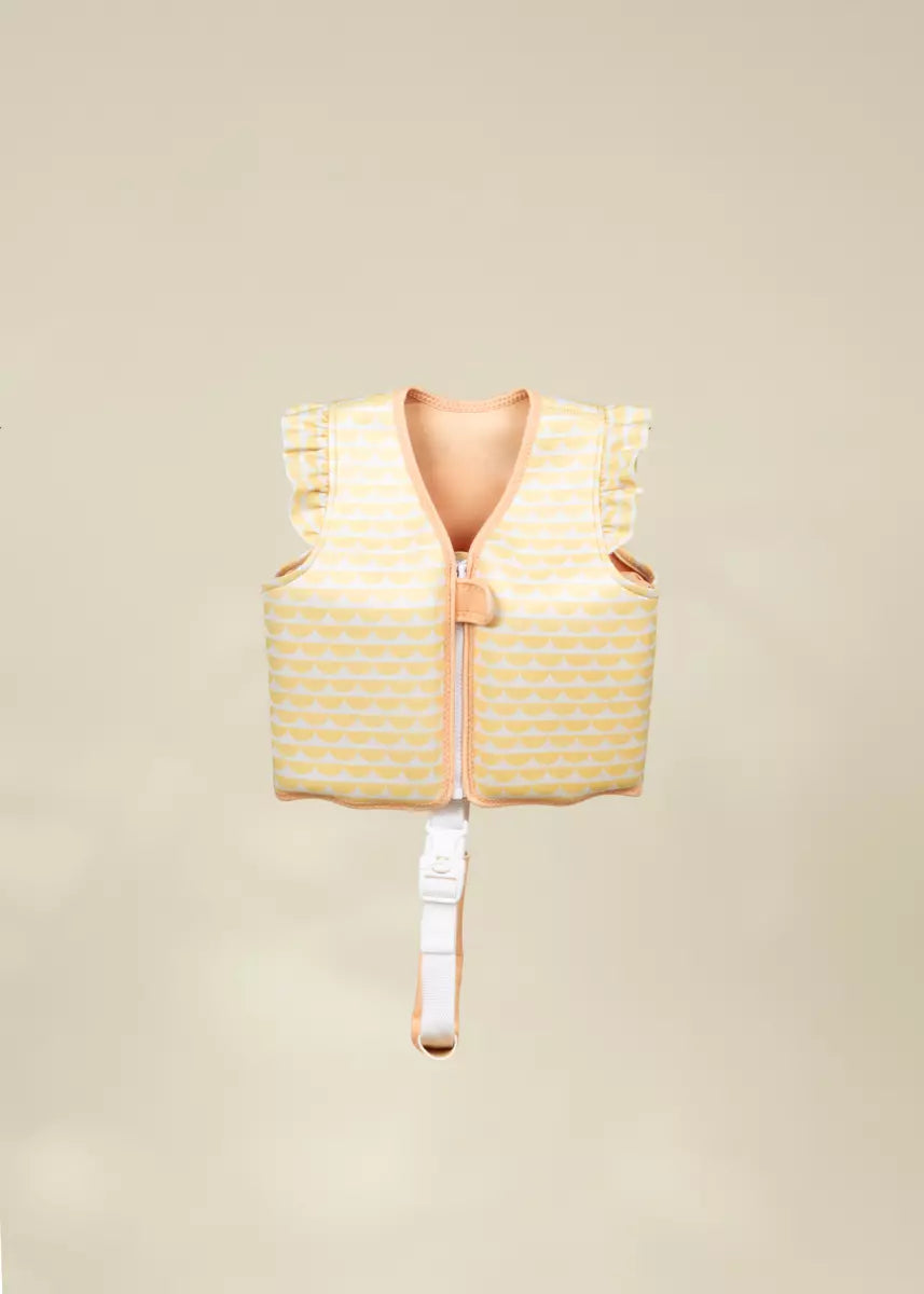 Neoprene Kids Ruffle Swimming Vest – Gelato (4–6Y)