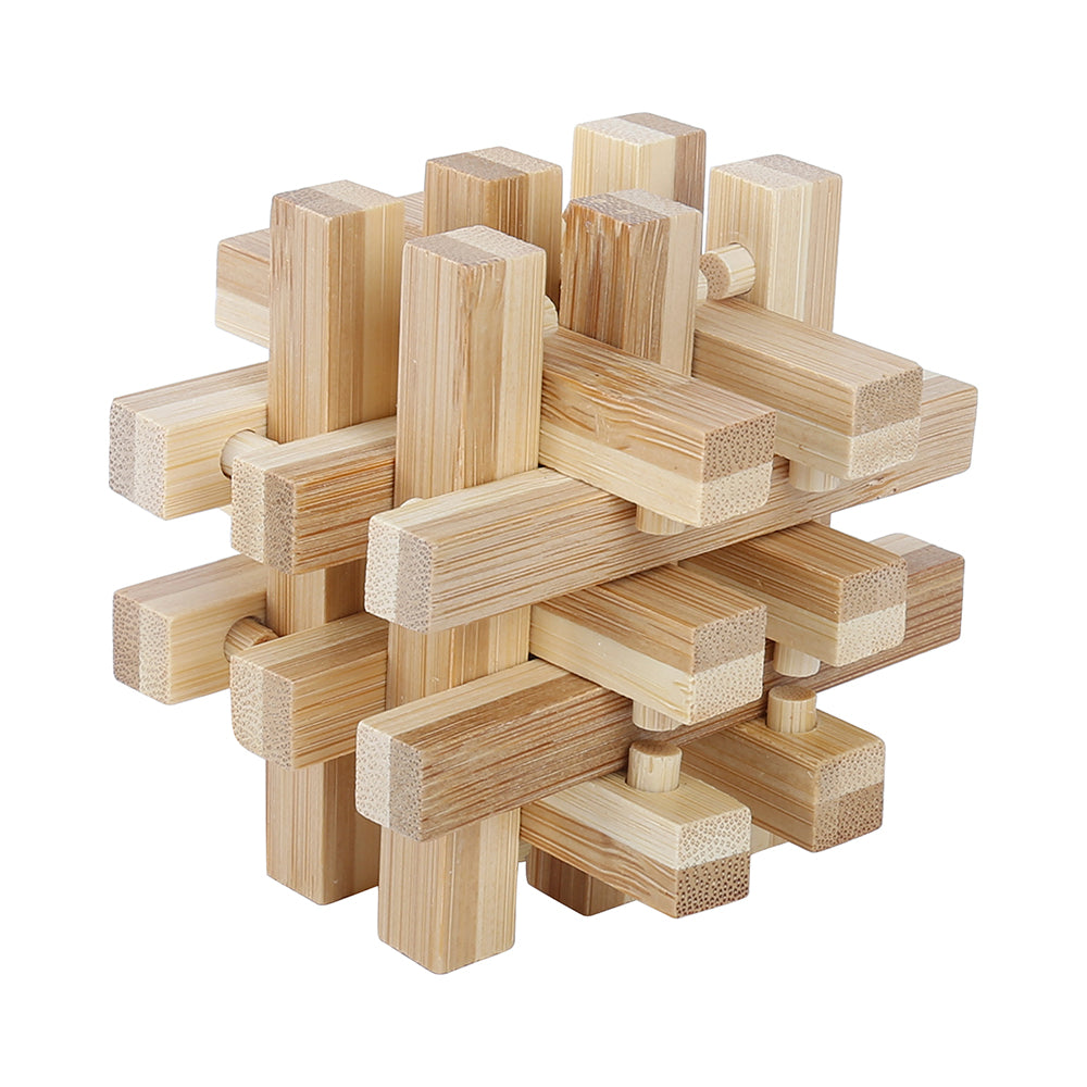 Mastermind Toys 3D Bamboo Lock Up Puzzle