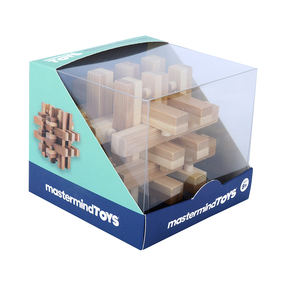 Mastermind Toys 3D Bamboo Lock Up Puzzle
