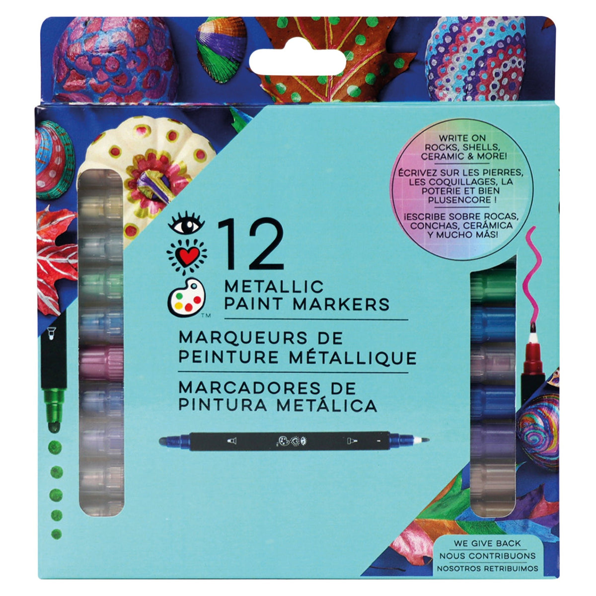 12 Metallic Paint Markers - Mastermind Toys___251592
