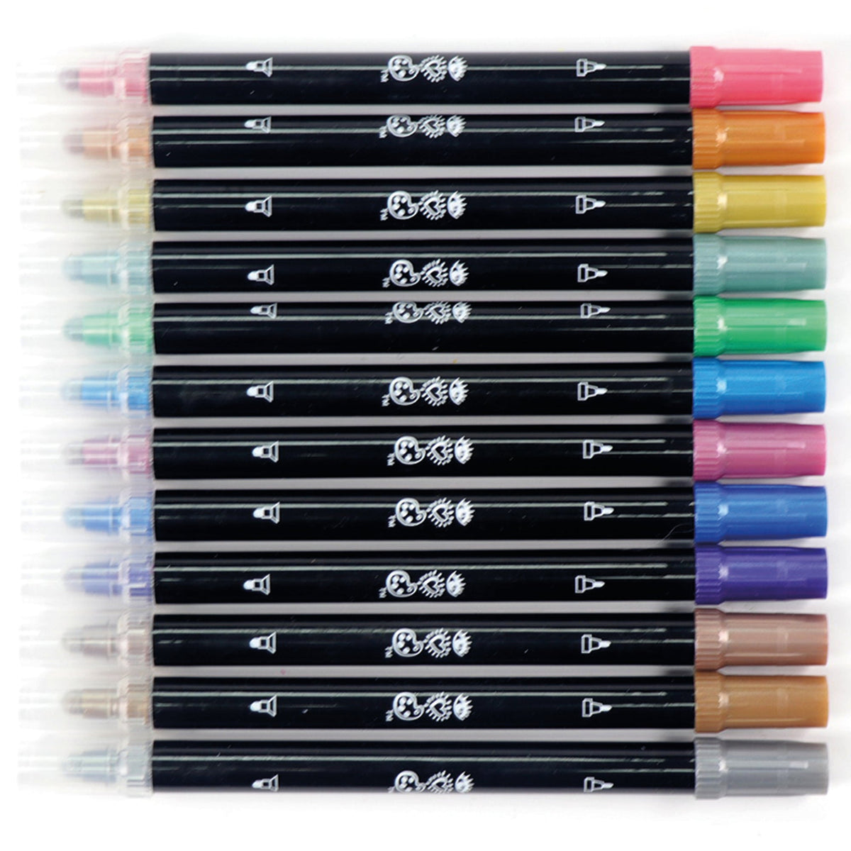 12 Metallic Paint Markers - Mastermind Toys___251592