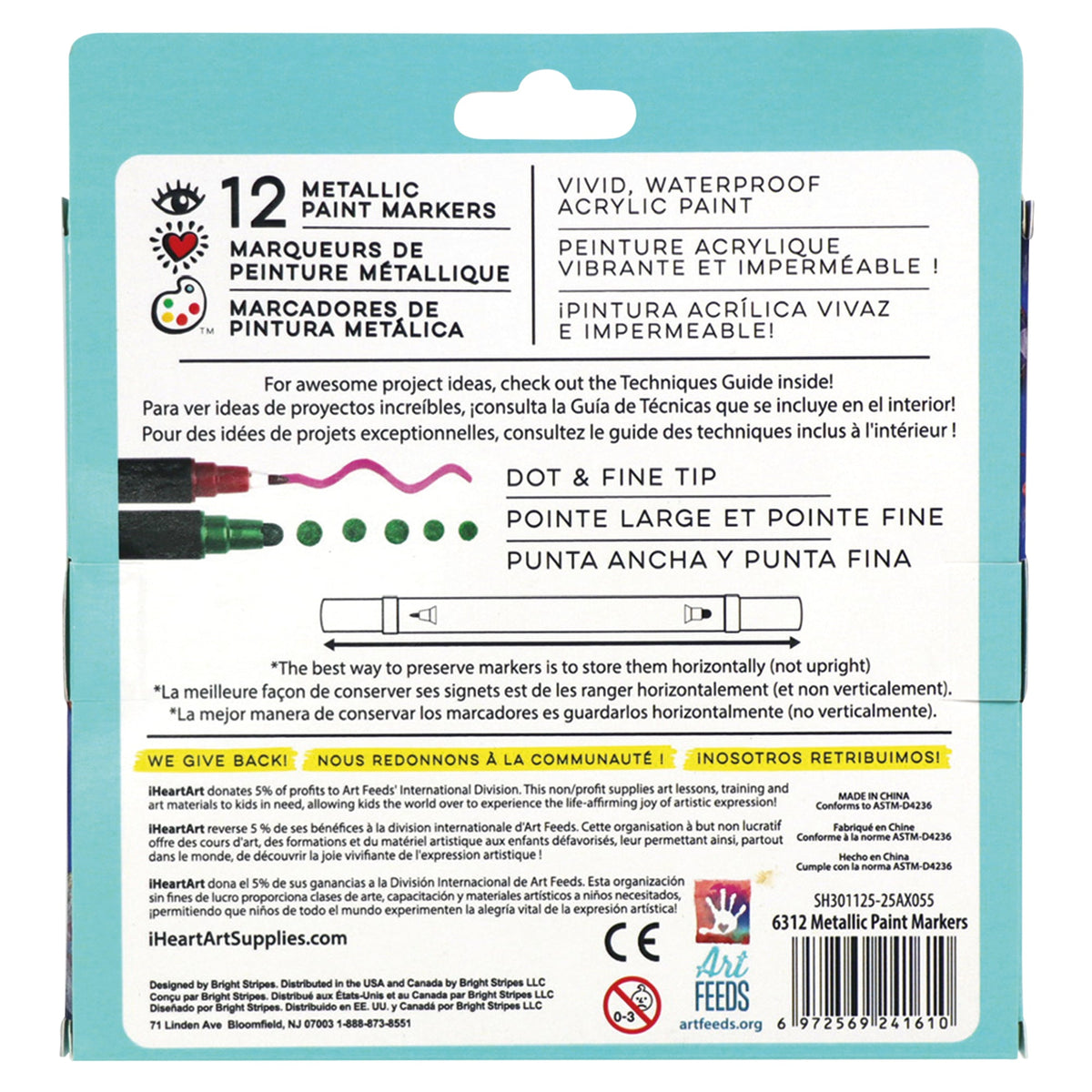 12 Metallic Paint Markers - Mastermind Toys___251592
