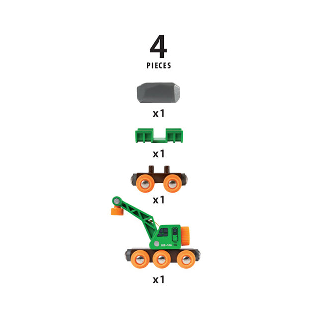 Brio Clever Crane Wagon and Vehicle