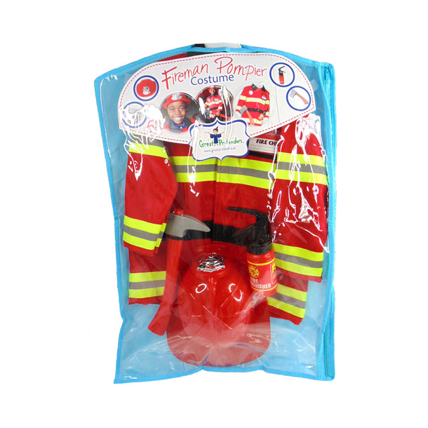 Great Pretenders Red Firefighter Set, Size 5-6