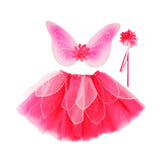 Great Pretenders Hot Pink Skirt with Wings and Wand, Size 4-6