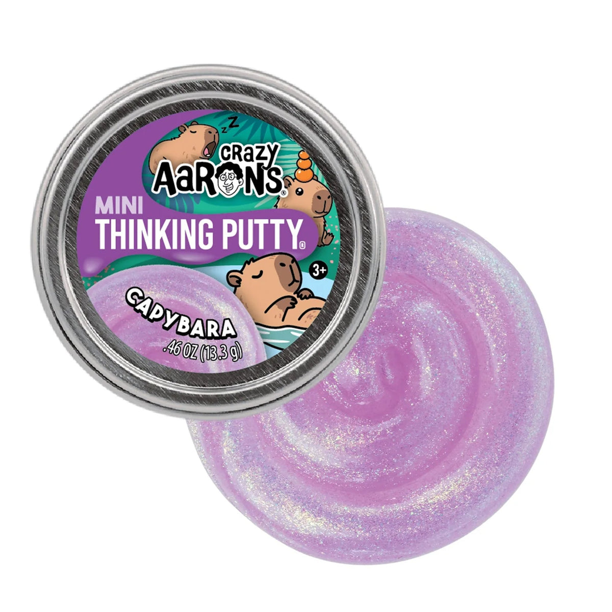 Crazy Aaron's - Pâte à Sucre Brun Boba Thinking Putty - 90 G - Ne Sèche Jamais - Perles Boba - Jouet Sensoriel 3 Ans+