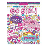 Go Girl Notebook Doodles Color Activity Book