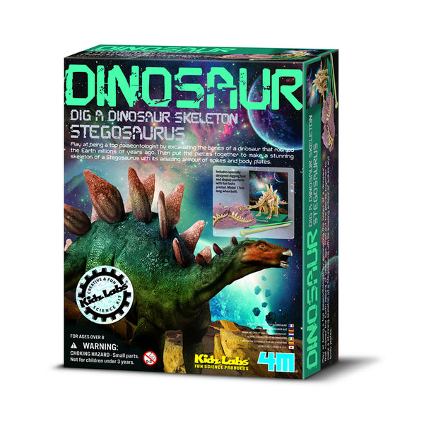 4M Dinosaur Stegosaurus Dig A Dinosaur Skeleton Kit