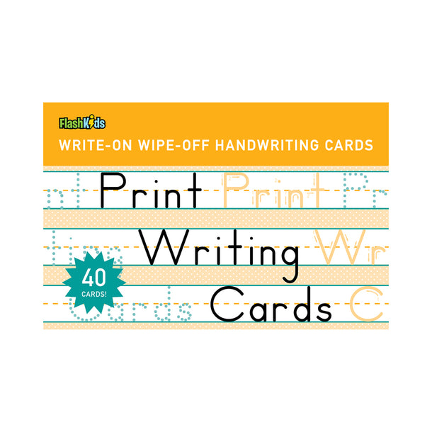 Print Write-On Wipe-Off Flash Cards Book