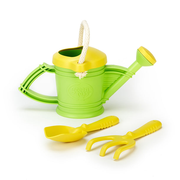 Green Toys Watering Can with Rake and Shovel