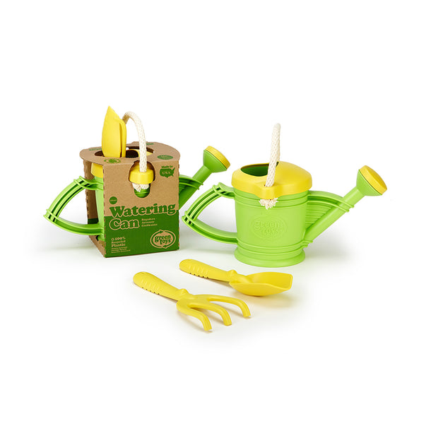 Green Toys Watering Can with Rake and Shovel