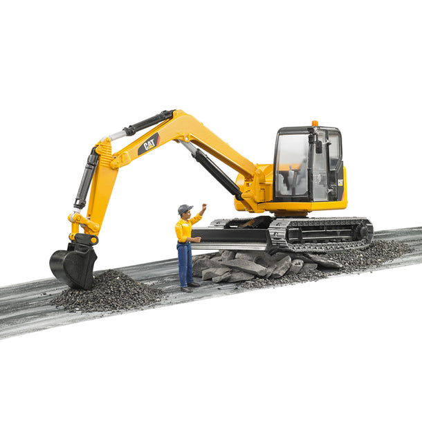 Bruder CAT Mini Excavator with Worker