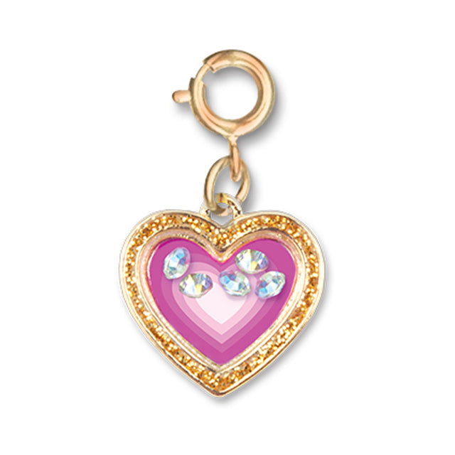Gold Heart Shaker Charm