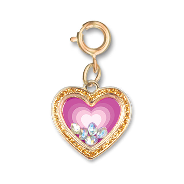 Gold Heart Shaker Charm