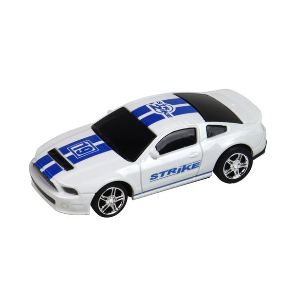 Mini RC White & Blue Race Car 1:64 Scale