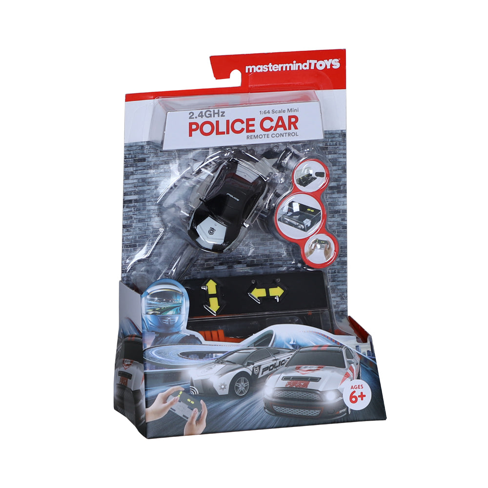 Mastermind Toys Mini RC Police Car 1:64 Scale