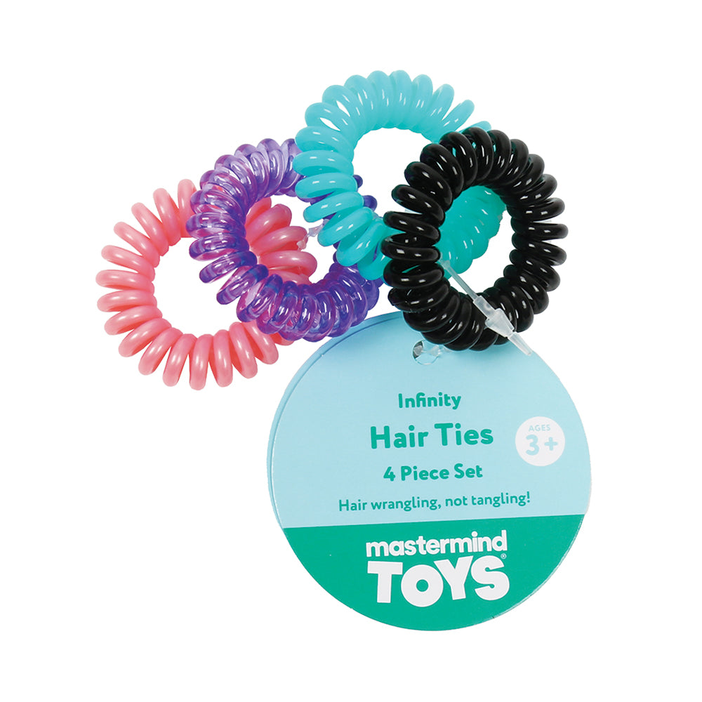 Mastermind Toys Infinity Hair Ties 4 Pack Assorted