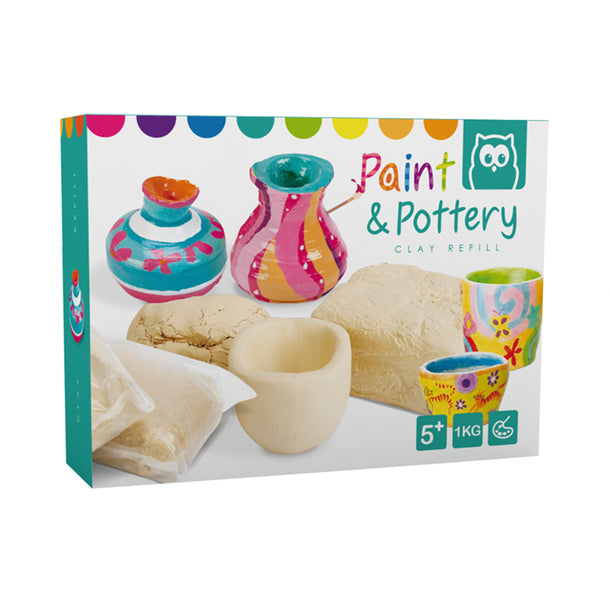 Owl Toys Paint & Pottery Clay Refill Pack