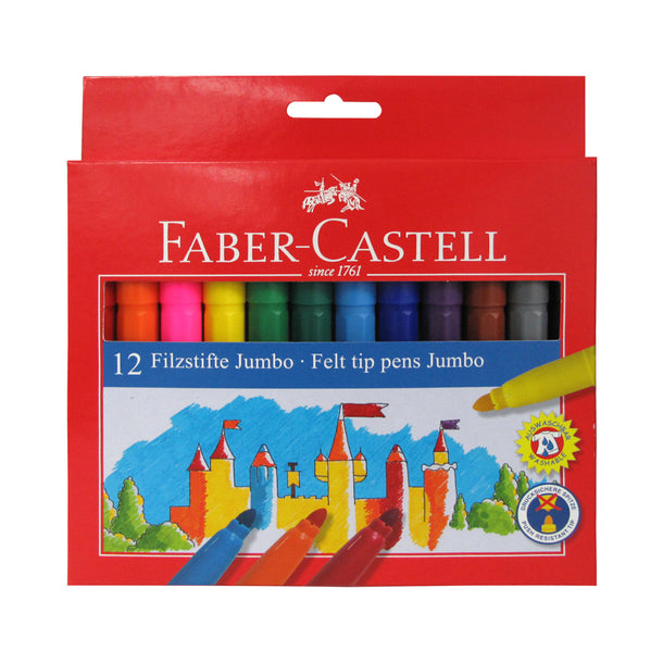 Faber-Castell Felt Tip Jumbo Pens 12pk