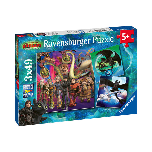 Ravensburger How to Train Your Dragon 3x49pc Puzzle