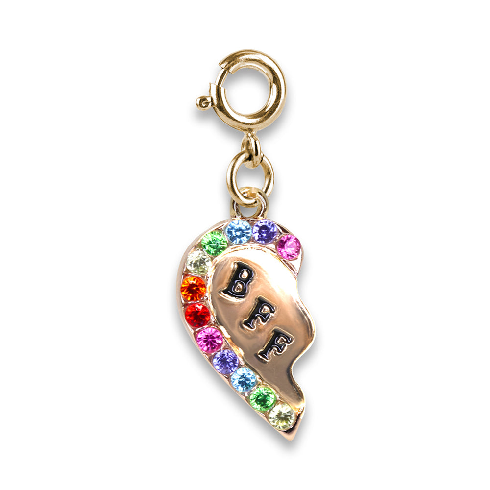 Gold BFF Broken Heart Charm