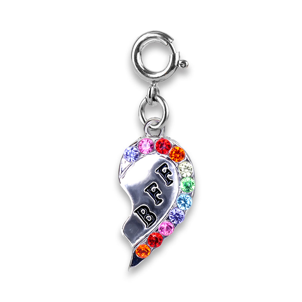 Silver BFF Broken Heart Charm