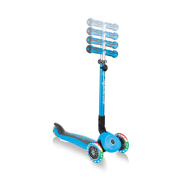GLOBBER GO-UP Deluxe Lights Sky Blue Scooter