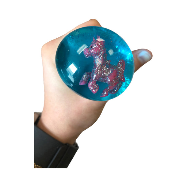 Peekaboo Rainbow Unicorn Squeeze Ball