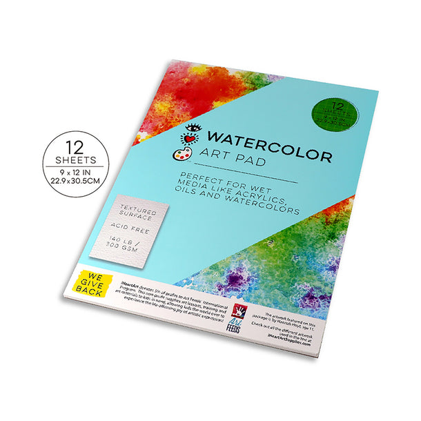 iHeartArt Watercolour Art Pad 12 Sheets