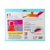 iHeartArt Watercolour Pastels + Brush 12pk