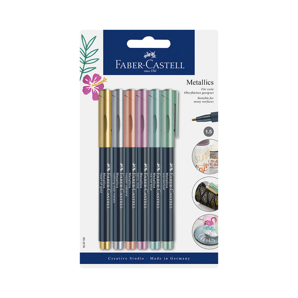 Faber-Castell Metallic Markers 6pk