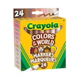 Crayola Colors of the World 24 Broad Line Markers