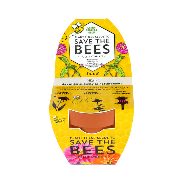 Buzzy Save the Bees Zinnia Pollinator Kit