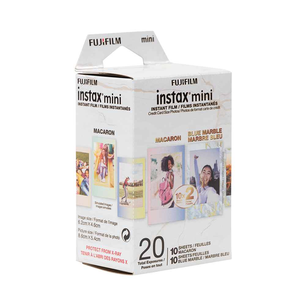 Instax Mini Instant Film Blue Marble/Macaron 20pk