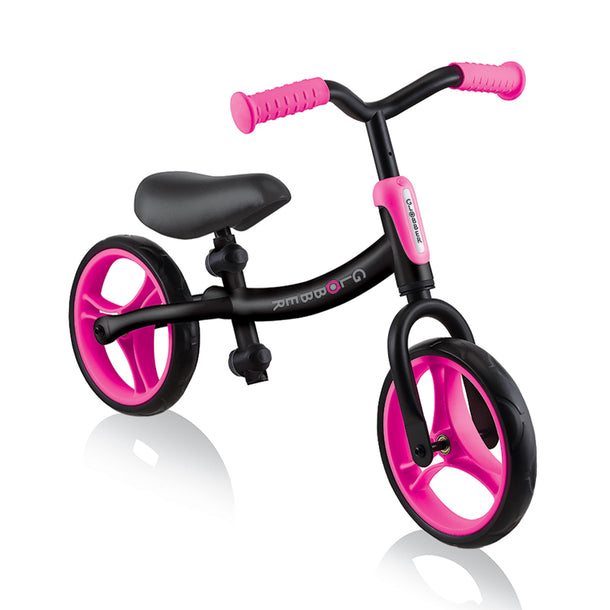 GLOBBER Go Bike Reversible Frame Black/Neon Pink Balance Bike