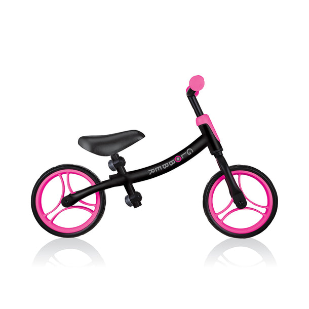 GLOBBER Go Bike Reversible Frame Black/Neon Pink Balance Bike