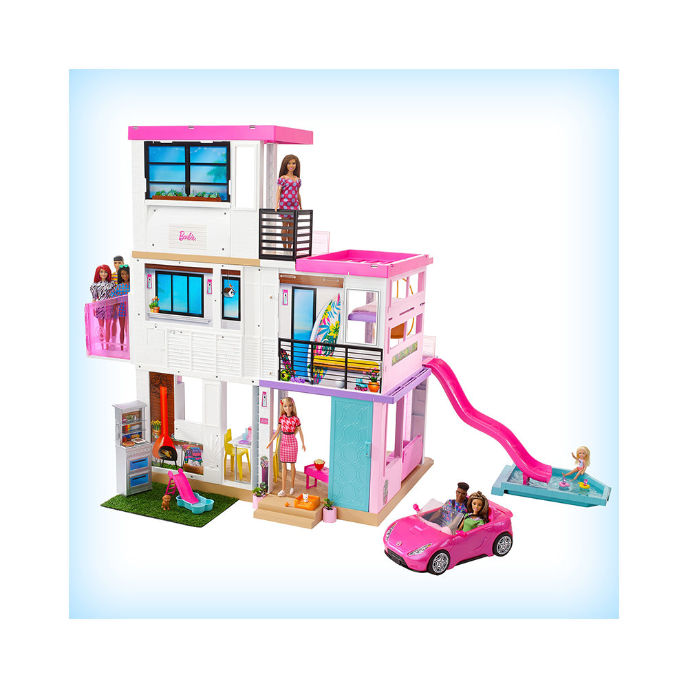 Barbie Dreamhouse (375-ft) Dollhouse with Pool, Slide, Elevator, Lights &  Sounds