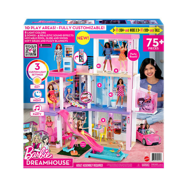 Barbie Dreamhouse (3.75-ft) Dollhouse with Pool, Slide, Elevator, Lights & Sounds