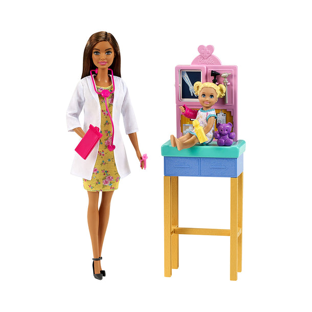 Barbie Pediatrician Playset, Brunette Doll (12-in/30.40-cm)