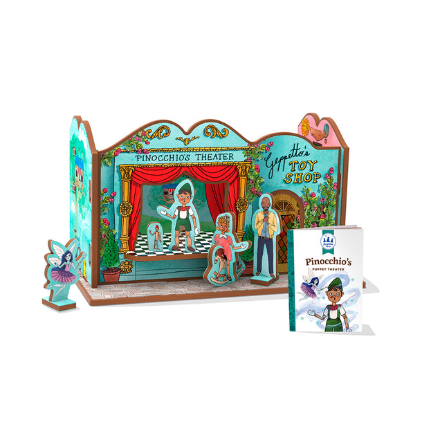 Pinocchio's Puppet Theater Book and Playset Book