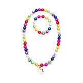 Gumball Rainbow Necklace and Bracelet Set 2pc