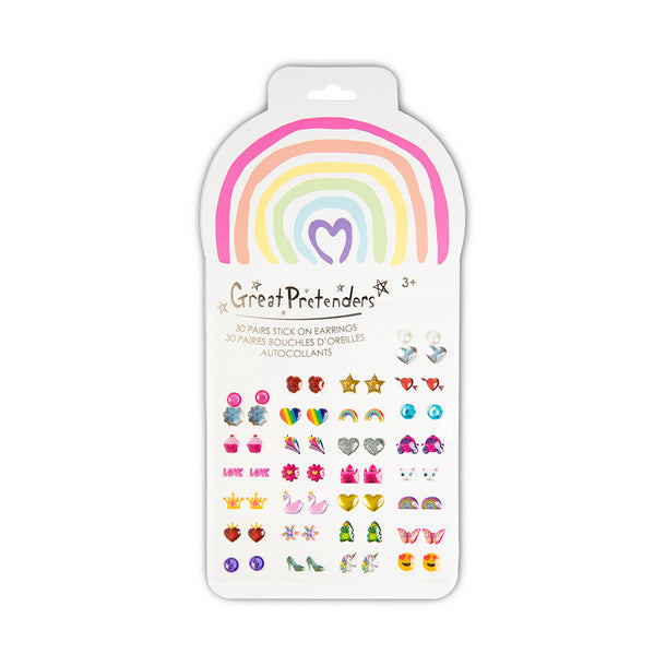 Rainbow Love Sticker Earrings 30 pairs