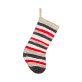 Grey/Red Multi Stripe Stocking