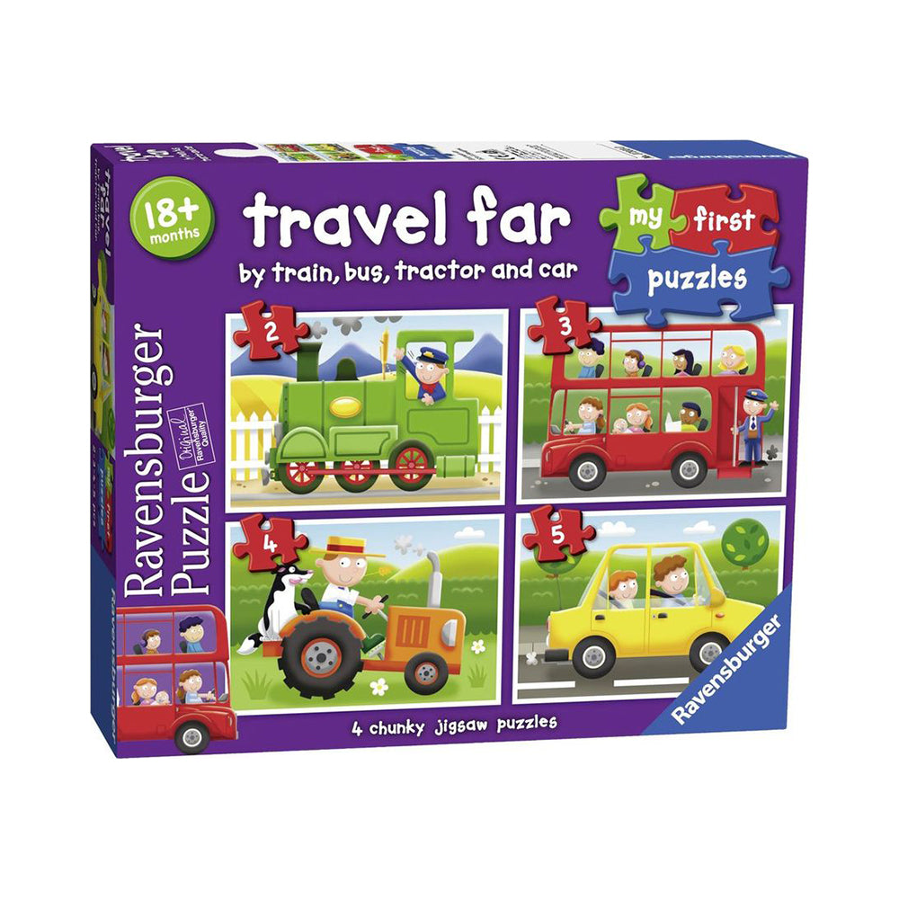 Ravensburger My First Puzzle Travel Far Puzzle Set. 4 Chunky Pieces Jigsaw  Puzzles