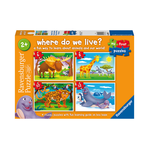 Ravensburger My First Puzzles Where Do We Live 6-12pc Puzzles