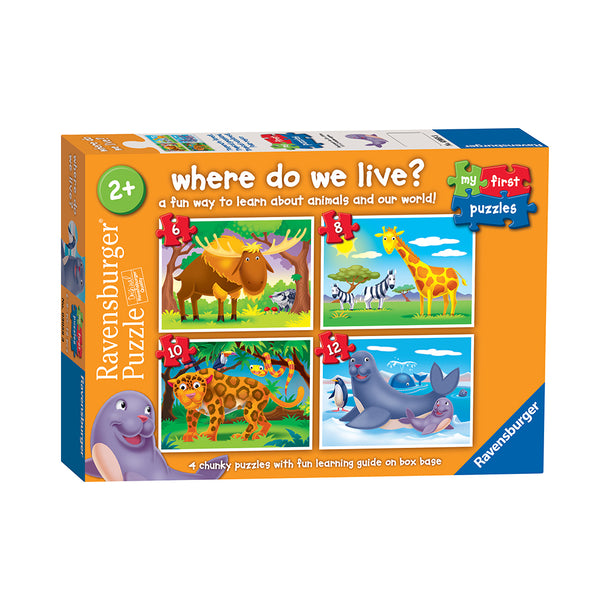 Ravensburger My First Puzzles Where Do We Live 6-12pc Puzzles