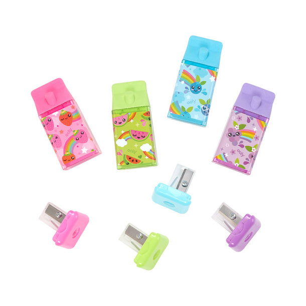 Ooly Lil' Juicy Box Scented Erasers + Sharpeners Assorted