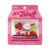 Ooly Lil' Juicy Strawberry Scented Pencil Topper Erasers